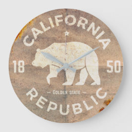 Vintage California Round-Wall-Clock Große Wanduhr