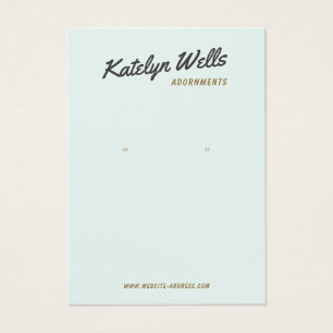 Vintage Calligrafie-Earring-Display-Karte