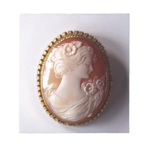 Vintage-Cameo-Frauen-Silhouette Notizblock