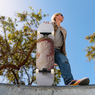 Vintage Cameo Women Silhouette Skateboard