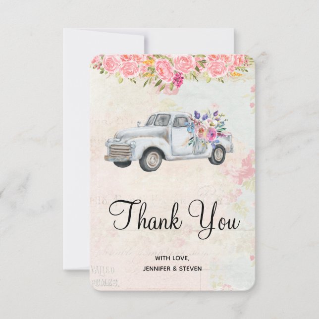 Vintage Camion Pickup Russe Merci d'aquarelle (Devant)