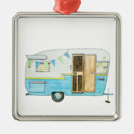 Vintage Camper-Anhänger-Weihnachtsverzierung Ornament Aus Metall