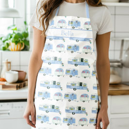Vintage-Camper-Vorhänge Schürze