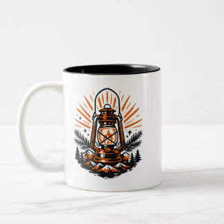 Vintage Camping Laterne Kaffeetasse | Retro Outdoo