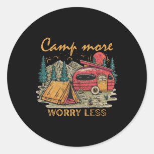 Vintage-Camping, mehr Sorgen weniger lustig RV-Cam Runder Aufkleber