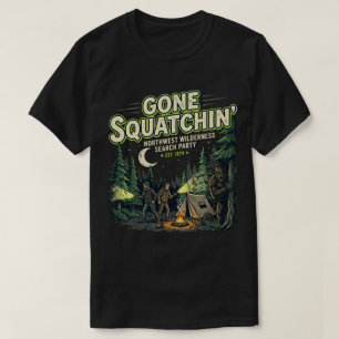 Vintage-Camping-Shirt Wald Baum Hütte T-Shirt