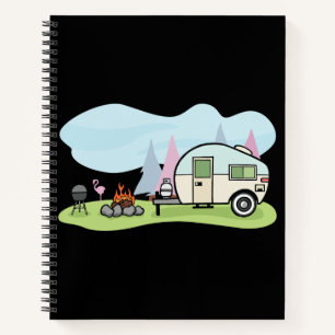 Vintage-Camping-Spiralblock Notizbuch