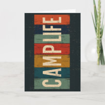 Vintage-Campingleben-Typografie