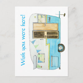 Vintage Campingplatzkarte Postkarte