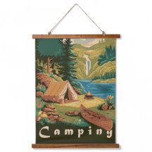 Vintage-Campingposter Outdoor-Abenteuer Natur