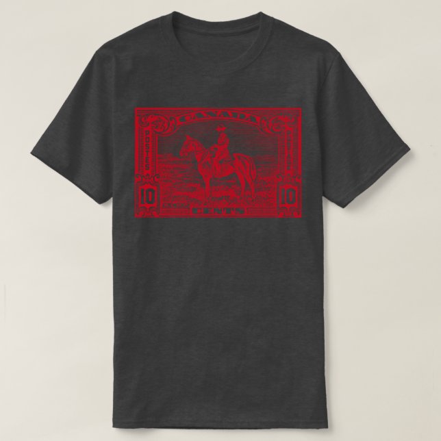 Vintage Canada RCMP Postage Stamp Design T-Shirt (Design vorne)