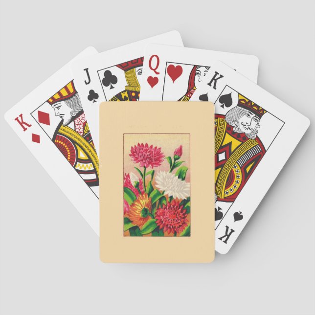 Vintage Canasta-Karten von Dahlia Spielkarten (Rückseite)
