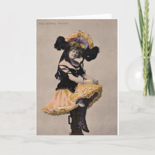 *Vintage Cancan-Tänzerin* Karte