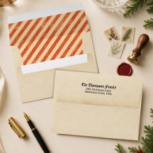 Vintage-Candy-Cane-Weihnachts-Rücksendeadresse