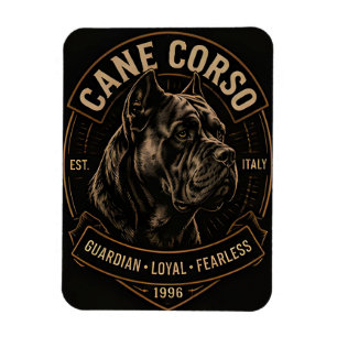 Vintage Cane Corso Wächter-Abzeichen Hund Magnet