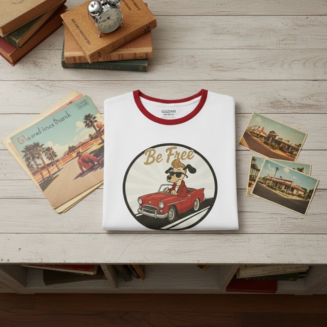 Vintage Canine Cruiser Ringer Shirt (Von Creator hochgeladen)