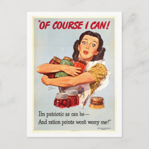Vintage Canning Postkarte