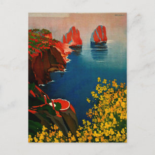Vintage Capri L'Isola del Sole Italien Postkarte