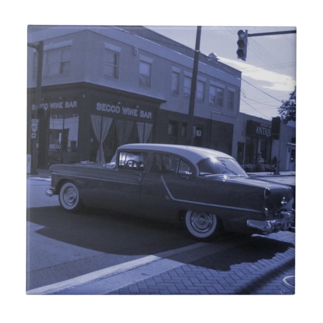 Vintage Car Art Tile Fliese (Vorderseite)