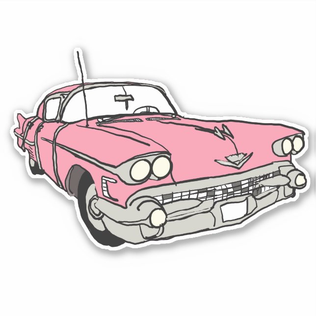 Vintage Car Aufkleber (Vorderseite)