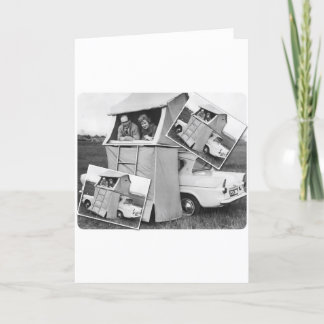 Vintage Car Camping Caravan Karte