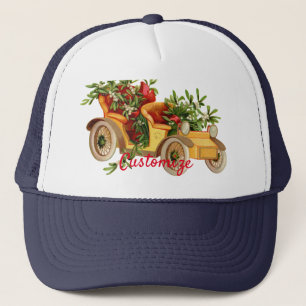 Vintage Car Christmas Mistletoe Thunder_Cove Truckerkappe