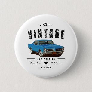 Vintage Car Company Blue GTO Button