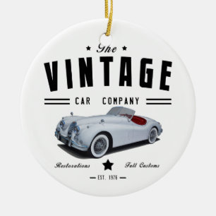 Vintage Car Company Jaguar Keramik Ornament
