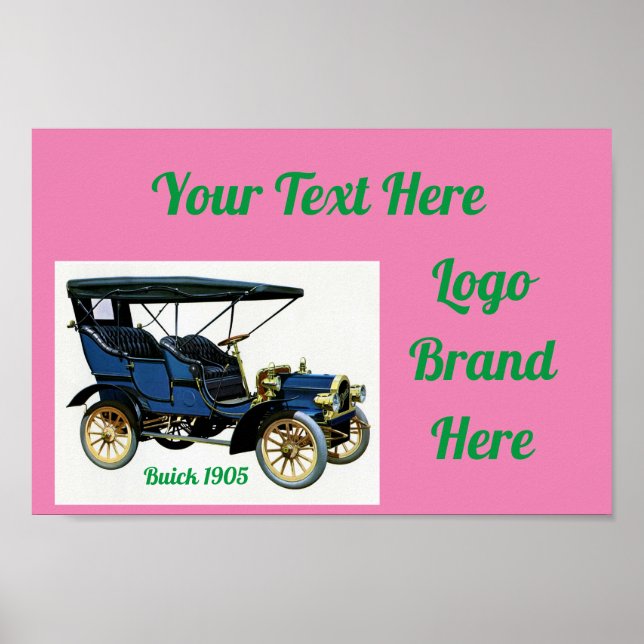 Vintage Car Design Poster (Vorne)