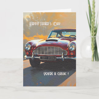 Vintage Car Father's Day Card Karte
