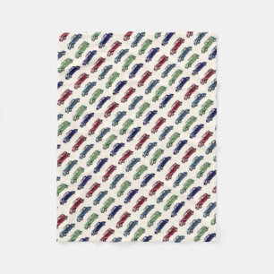 Vintage Car Fleece Decke