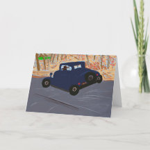 Vintage Car Greycard