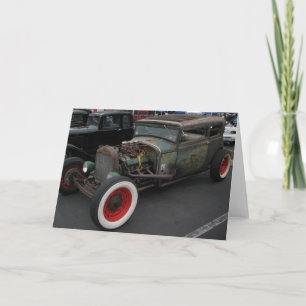 Vintage Car Grußkarte! Karte