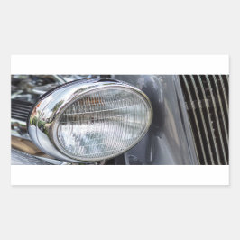 Vintage Car Headlight Rectangle Aufkleber