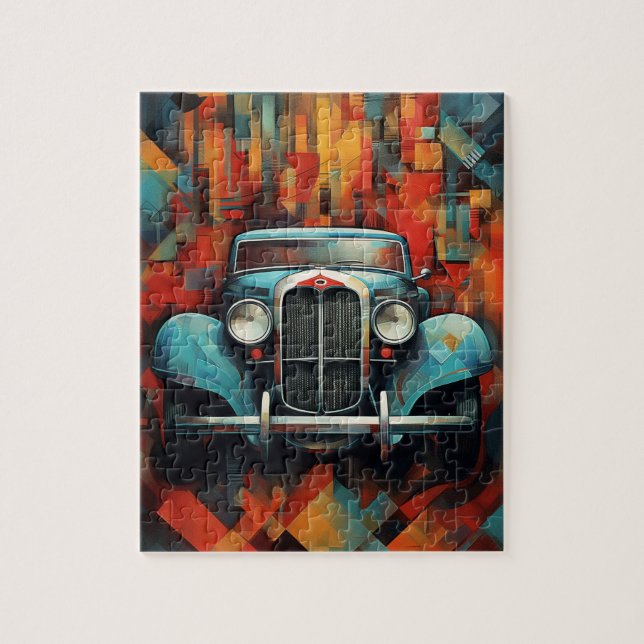 Vintage Car Malerei Abstrakte Kunst (Vertikal)
