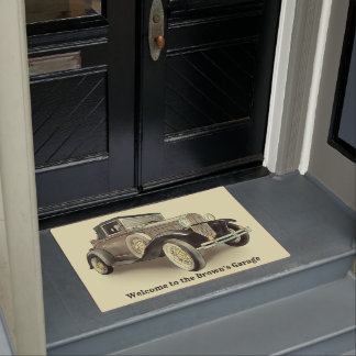 Vintage Car - Name hinzufügen - Fußmatte