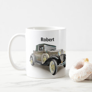 Vintage Car - Name hinzufügen - Kaffee-Tasse Kaffeetasse
