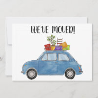 Vintage Car Neue Adresskarte