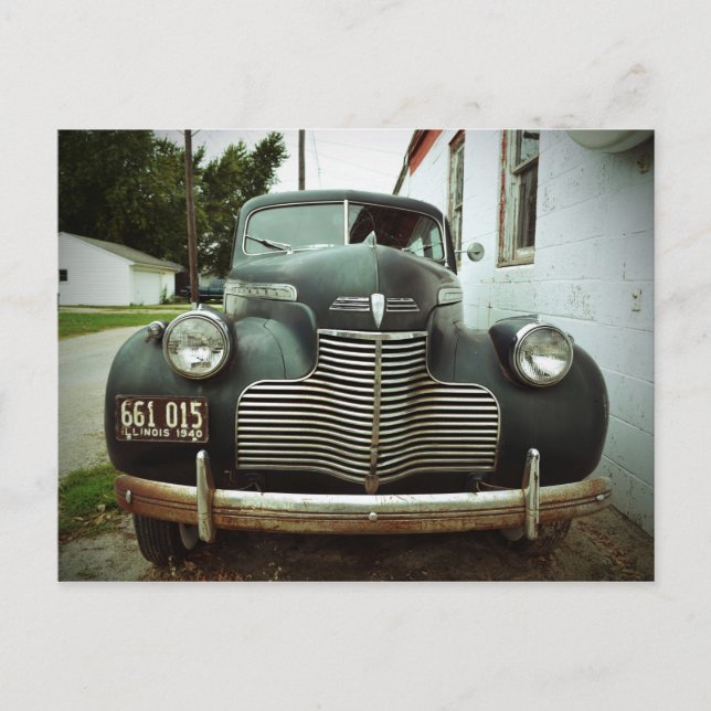Vintage Car on Route 66 Postkarte (Vorderseite)