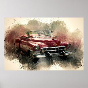 Vintage Car Poster