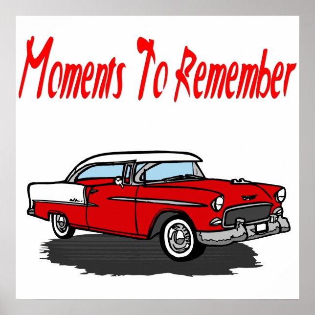 Vintage Car Poster 1955 Retro Chevy Car (Vorne)