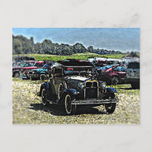 Vintage Car Postkarte