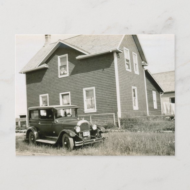 Vintage Car Postkarte der 20er Jahre (Vorderseite)