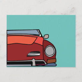 Vintage Car Red Graphic Postkarte