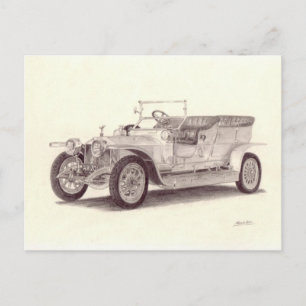 Vintage Car: Rolls Royce Silver Ghost Postkarte