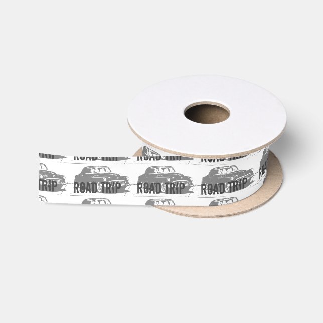 Vintage Car Satinband (Spule)
