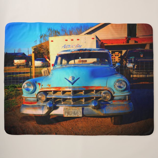 Vintage Car Sherpadecke (Vorderseite (Horizontal))