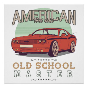 Vintage Car Shirt   70th Retro Vintages Geschenk Poster