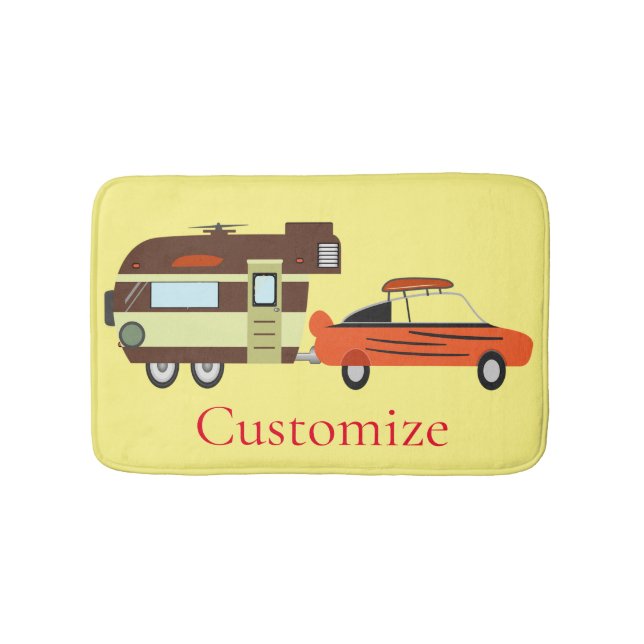 Vintage Car und Camper Thunder_Cove Badematte (Vorderseite)