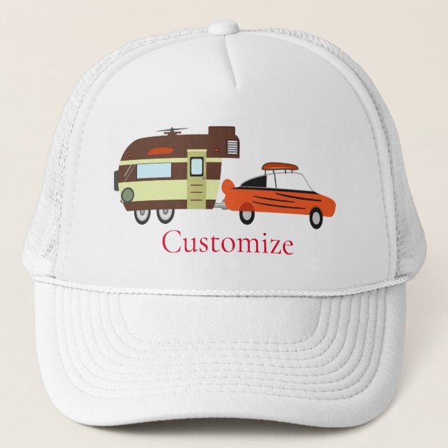 Vintage Car und Camper Thunder_Cove Truckerkappe (Vorderseite)
